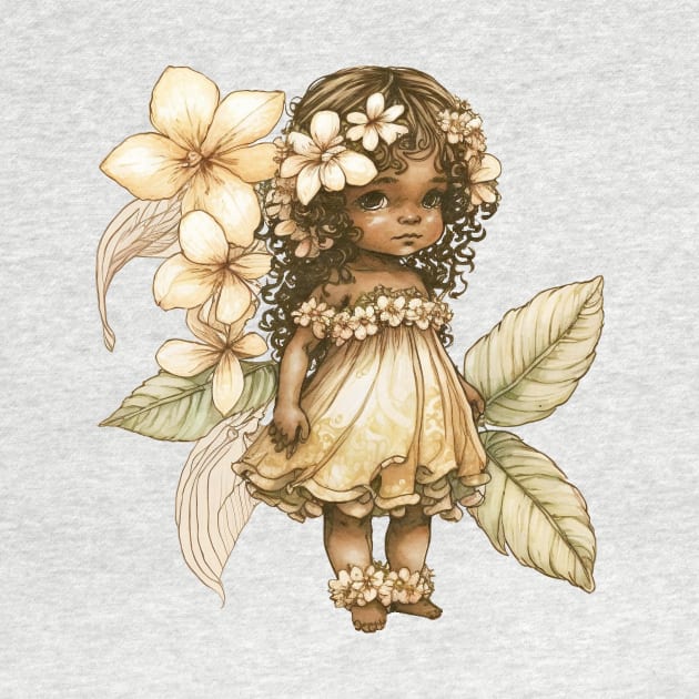 Plumeria Flower Fairy Girl Cute Hawaii Cicely Mary Barker by peachycrossing